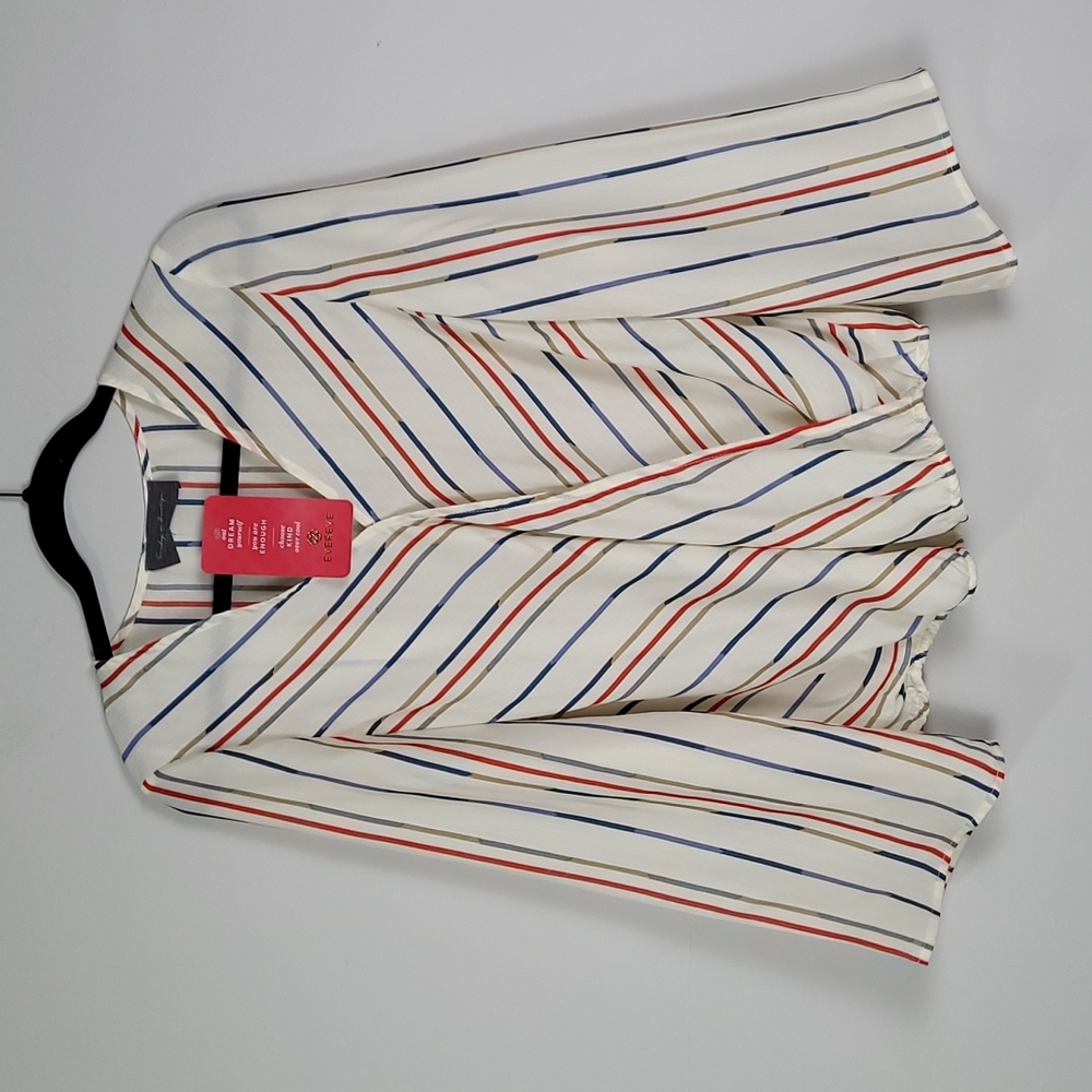 NWT Evereve Sunday in Brooklyn Suplice wrap striped top